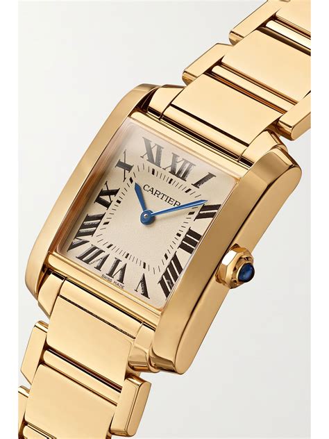 gold cartier tank|cartier tank gold men's.